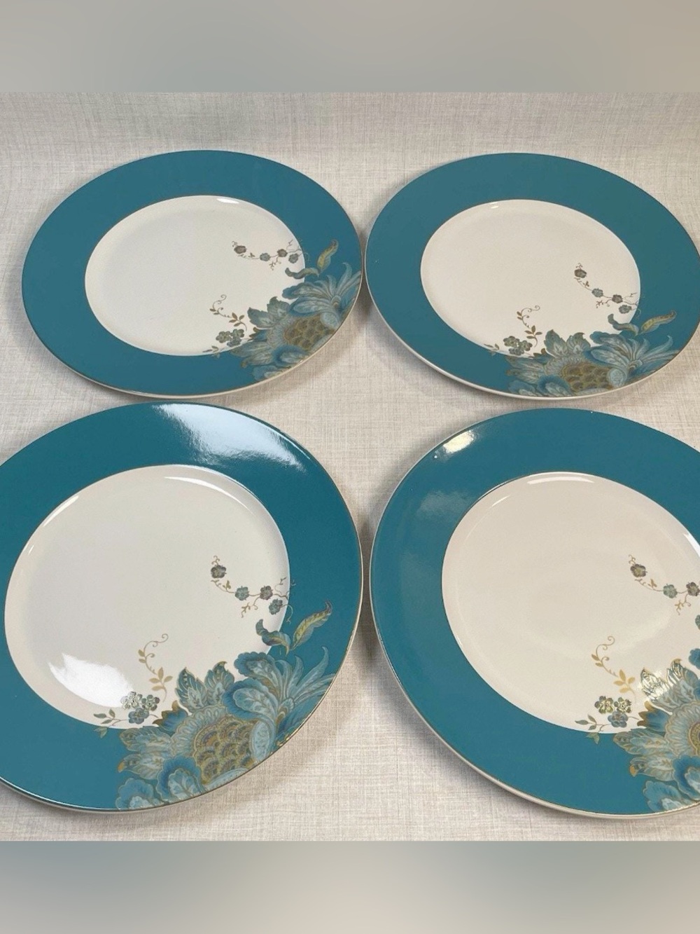 4 “Eliza” 222 Fifth Dinner Plates